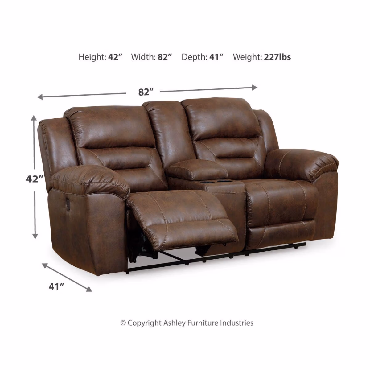 Stoneland Power Reclining Loveseat with Console - Image 5