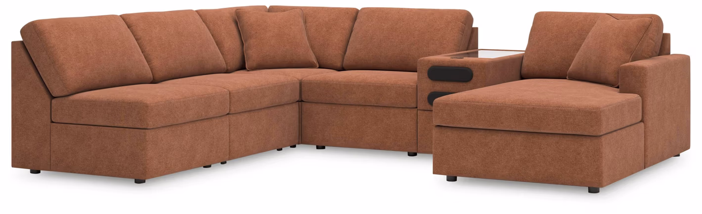 5d1a637e5f9a9c194efb6ed20c3a4ec0 Modmax 6-Piece Sectional with Chaise - Image 1