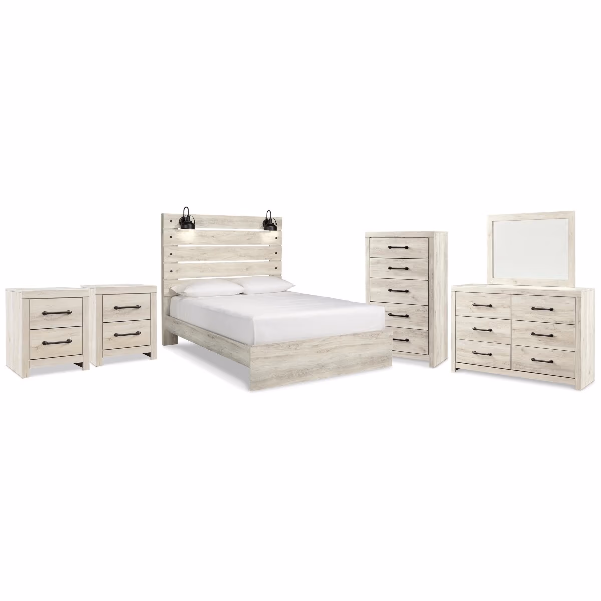 Cambeck Queen Panel Bed, Dresser, Mirror, Chest and 2 Nightstands - Image 2