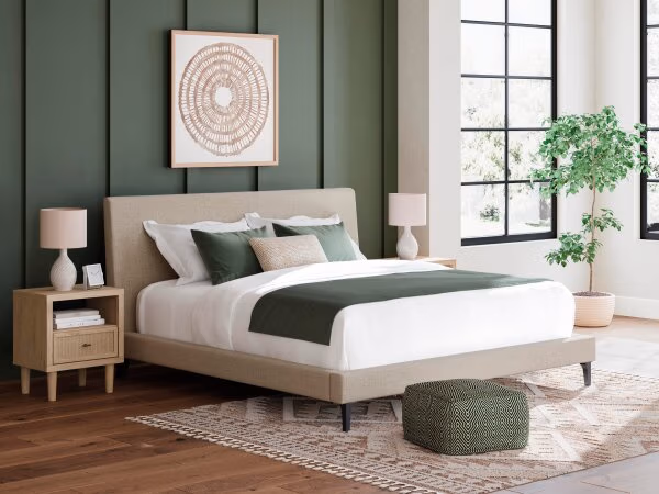 Cielden California King Upholstered Bed with Roll Slats - Image 3