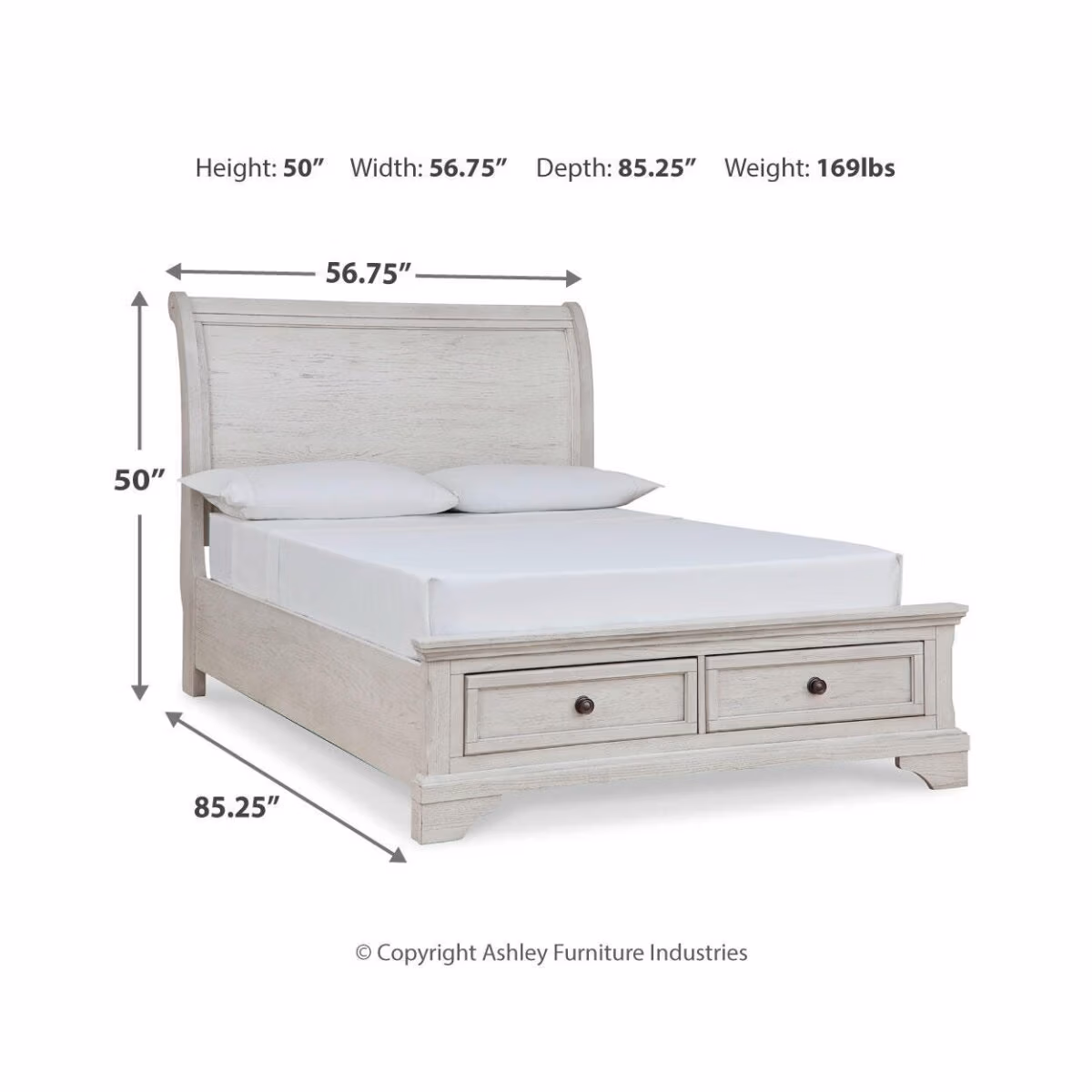 Robbinsdale Full Storage Sleigh Bed, Dresser, Mirror, Chest and Nightstand - Image 13