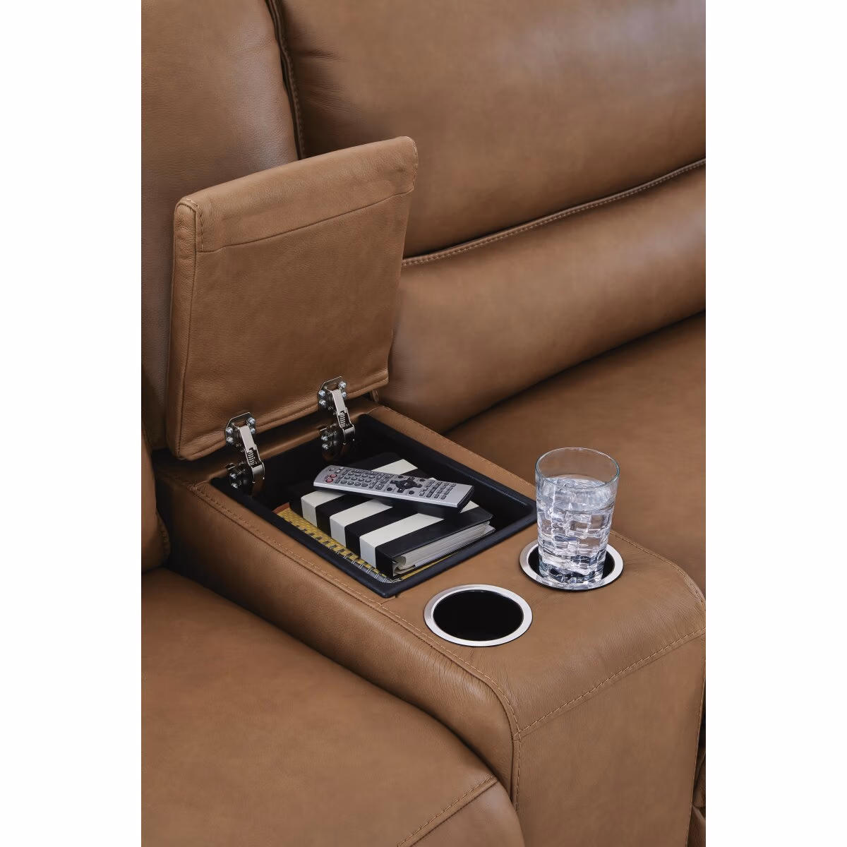 DeepWakes 6-Piece Reclining Sectional with Storage Console - Image 7