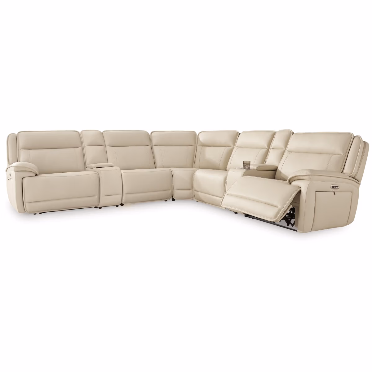Double Deal 7-Piece Reclining Sectional with 2 Consoles - Image 2