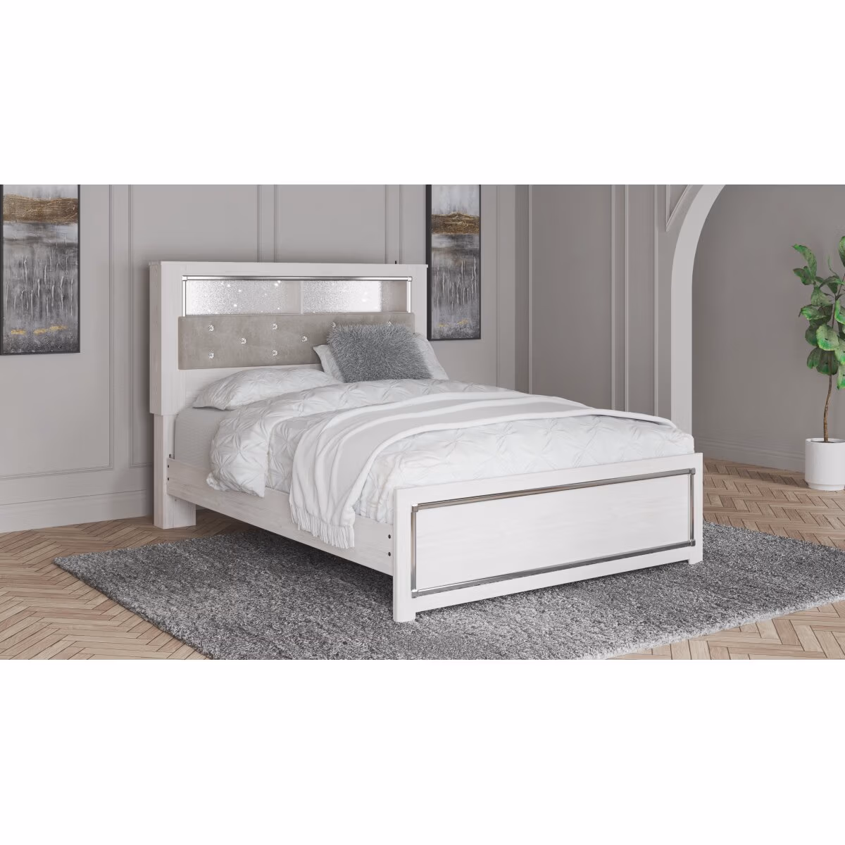 Altyra Queen Panel Bookcase Bed - Image 3