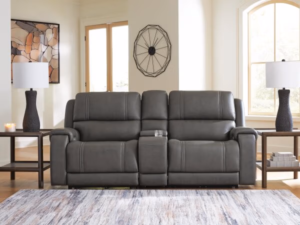 5Z - Pittson 3-Piece Power Reclining Sectional Loveseat with Console - Image 2