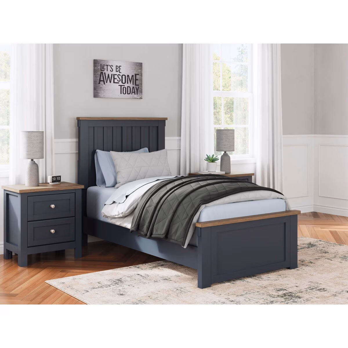 Landocken Twin Panel Bed, Dresser, Chest and Nightstand - Image 36