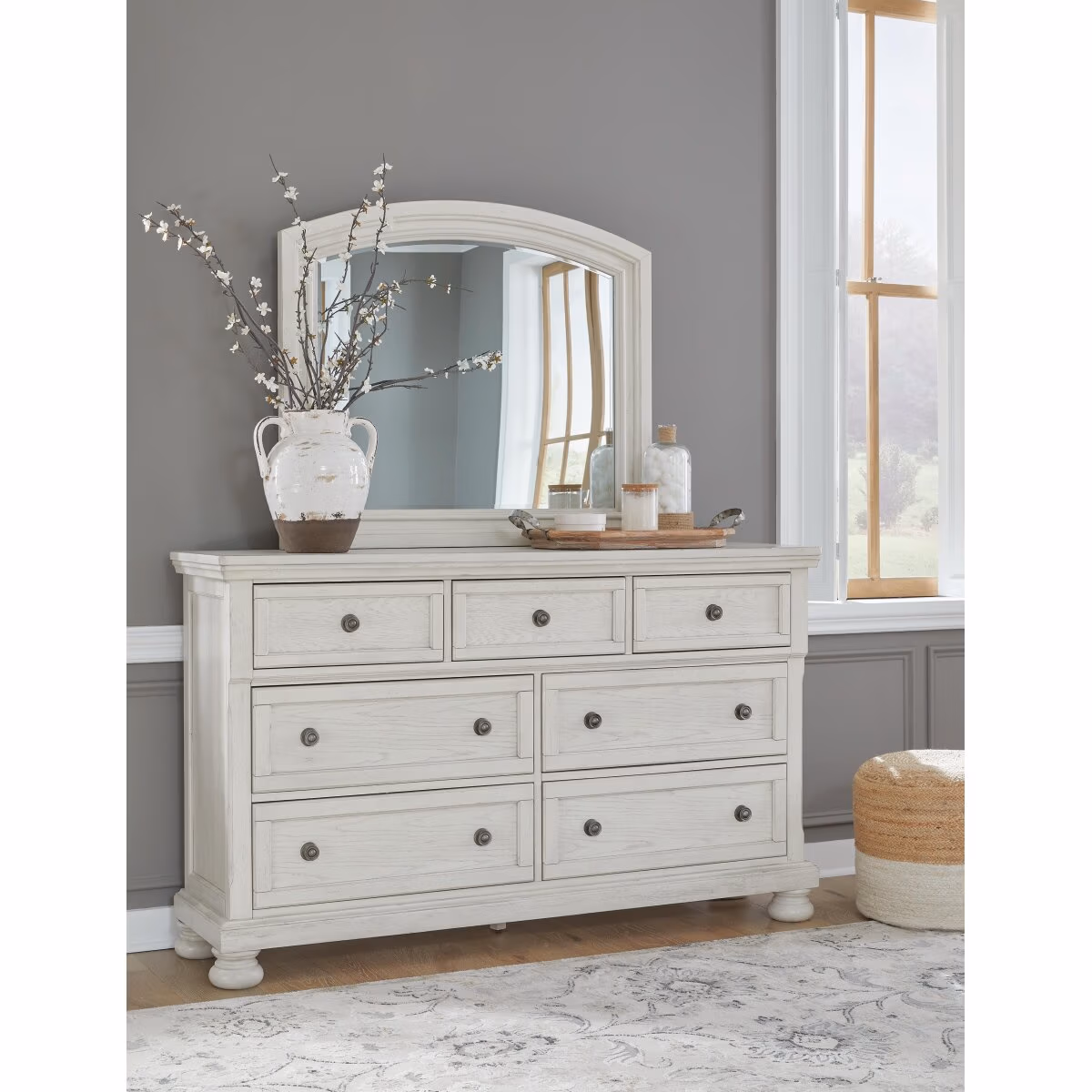 Robbinsdale Queen Panel Bed, Dresser, Mirror and Nightstand - Image 9