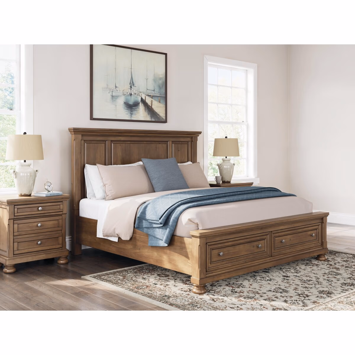 Feddinger King Panel Storage Bed, Dresser, Mirror, Chest and Nightstand - Image 38