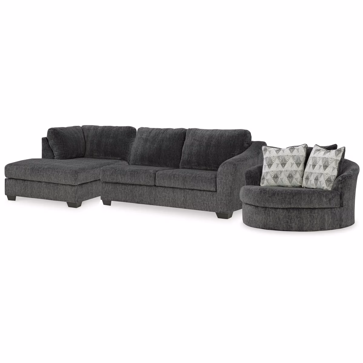 Biddeford 2-Piece Sectional and Oversized Swivel Accent Chair - Image 2