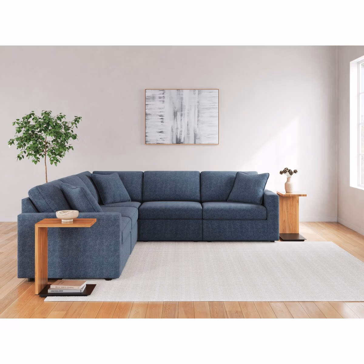 Modmax 5-Piece Sectional and Swivel Glider Recliner - Image 13