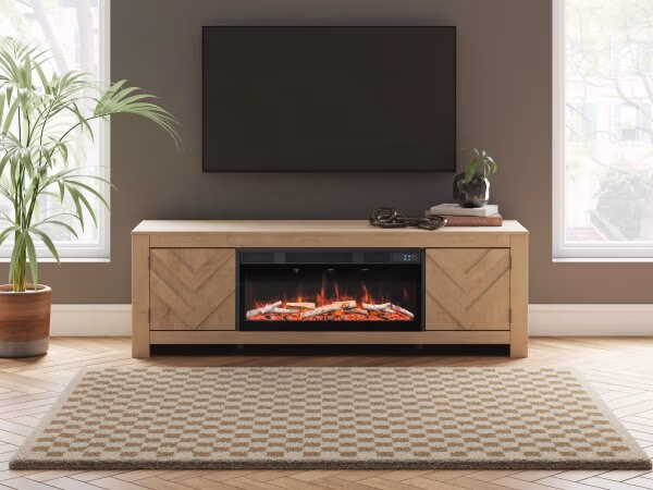 Cayboni 71" TV Stand with Electric Fireplace - Image 3