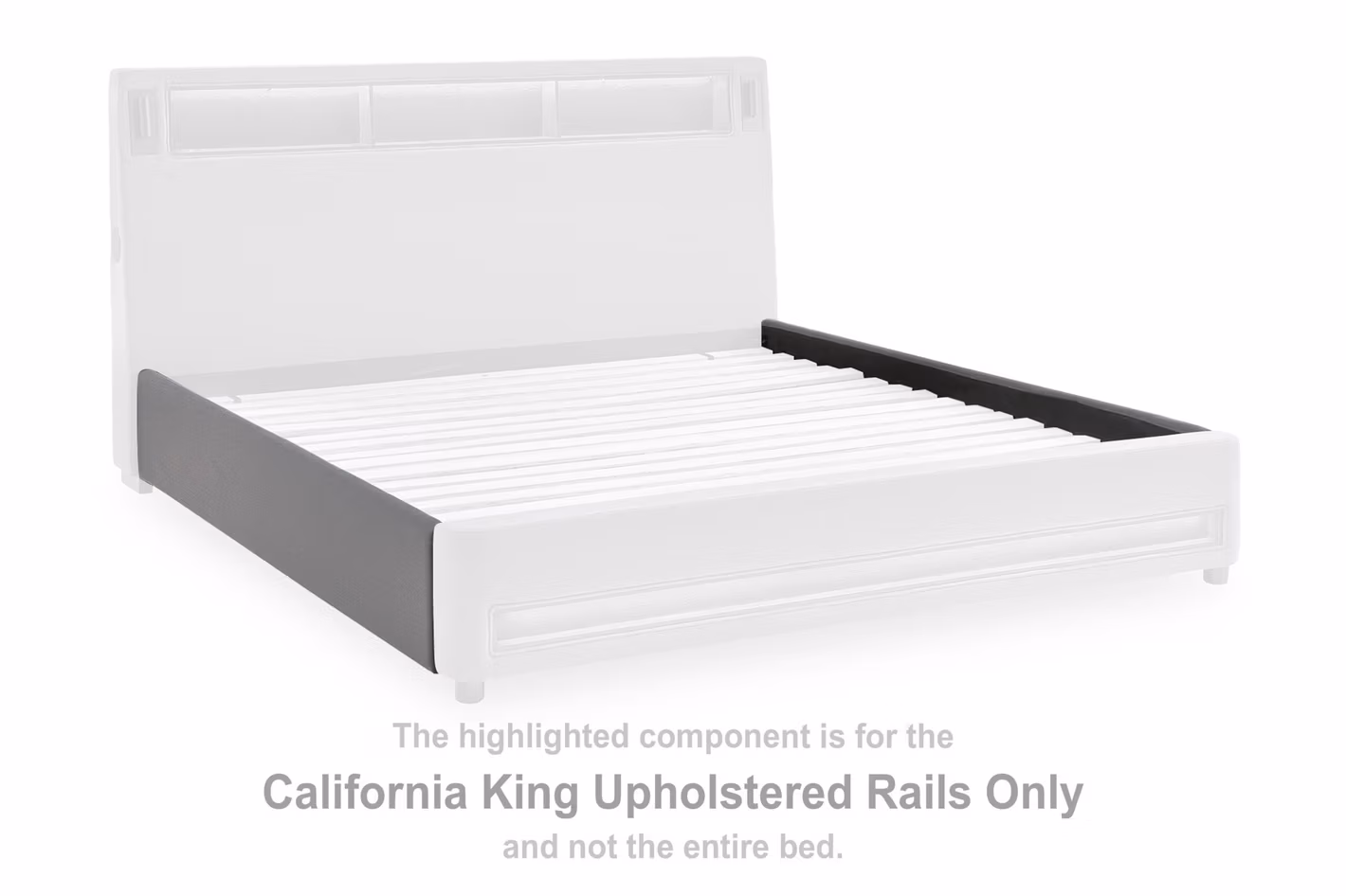 Verishaw California King Upholstered Rails