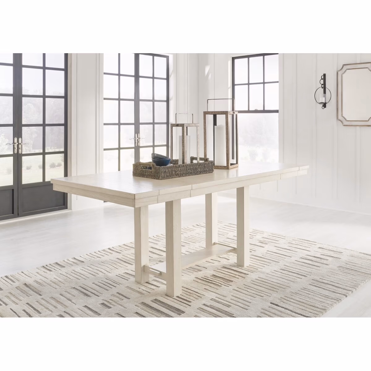 Robbinsdale Counter Height Dining Table, 2 Barstools, Bench and Server - Image 32