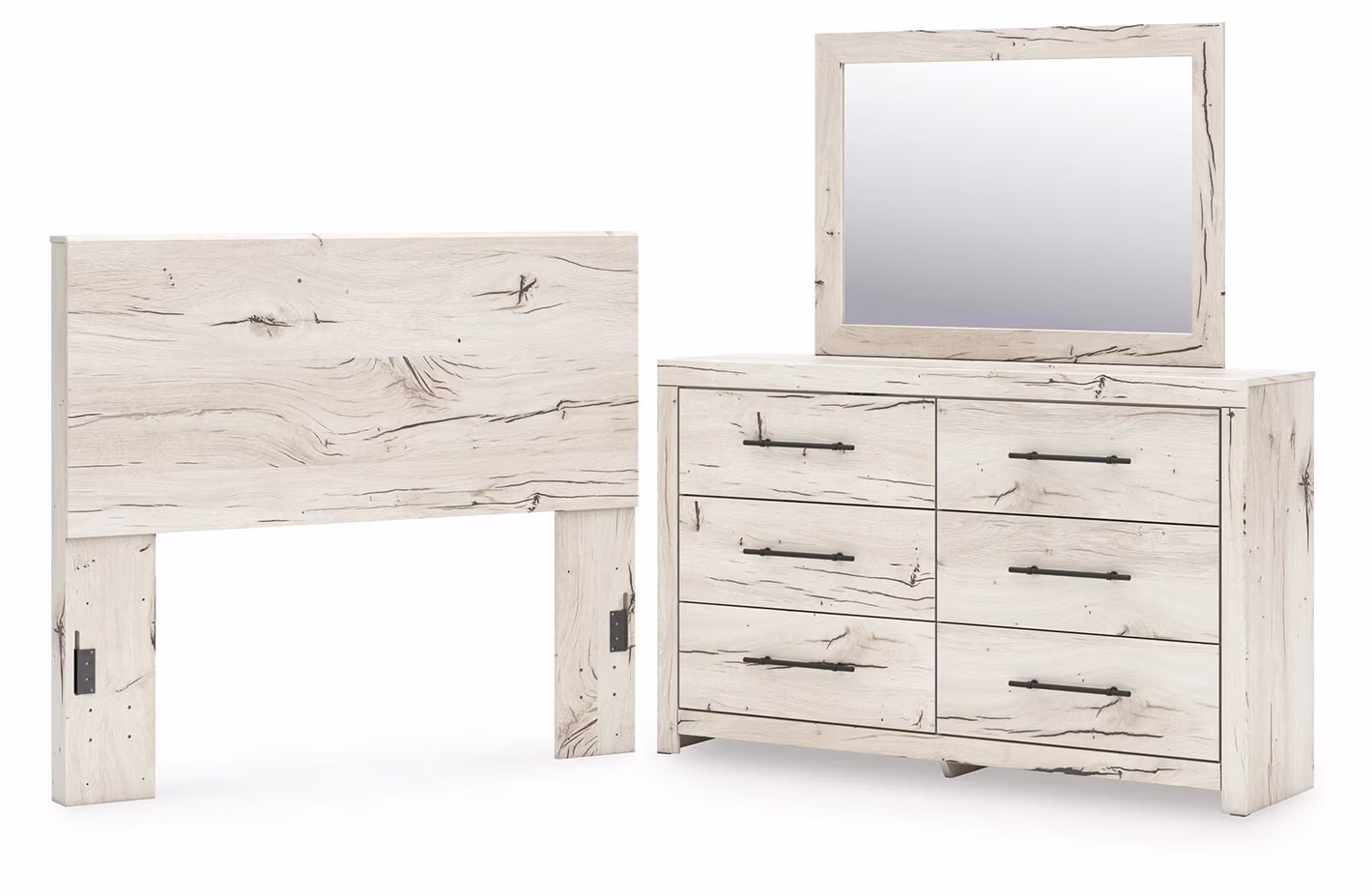 Lawroy Full Panel Headboard, Dresser and Mirror