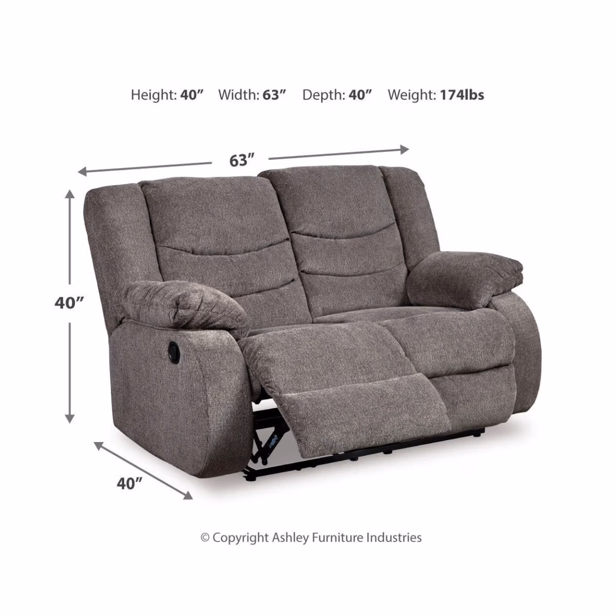 Tulen Reclining Loveseat - Image 5