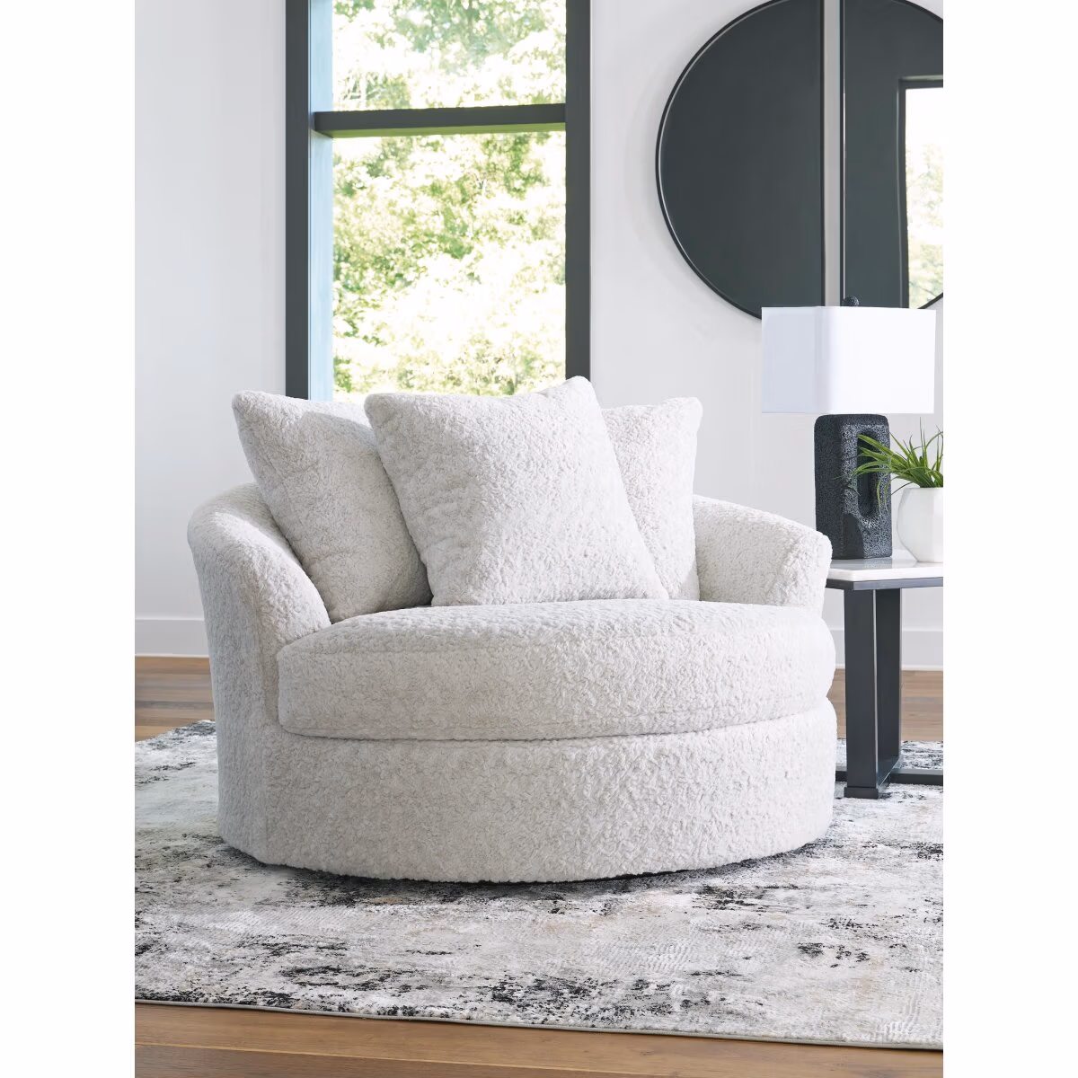 Cuddle Plush Oversized Swivel Accent Chair - Image 3