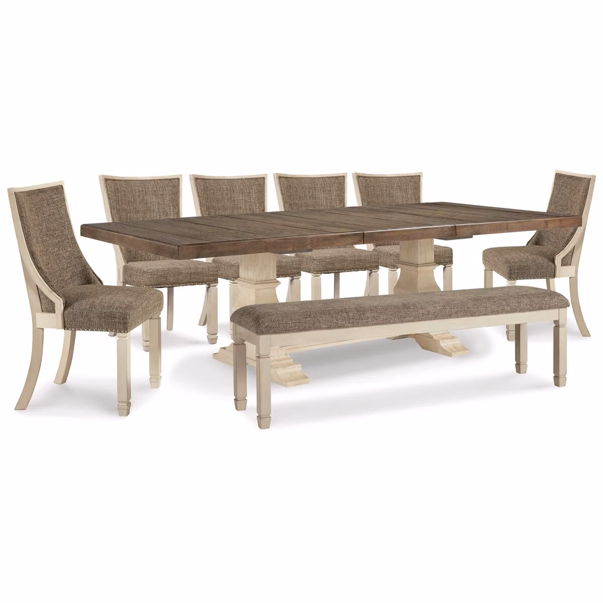 Bolanburg Dining Table, 6 Chairs and Bench - Image 2