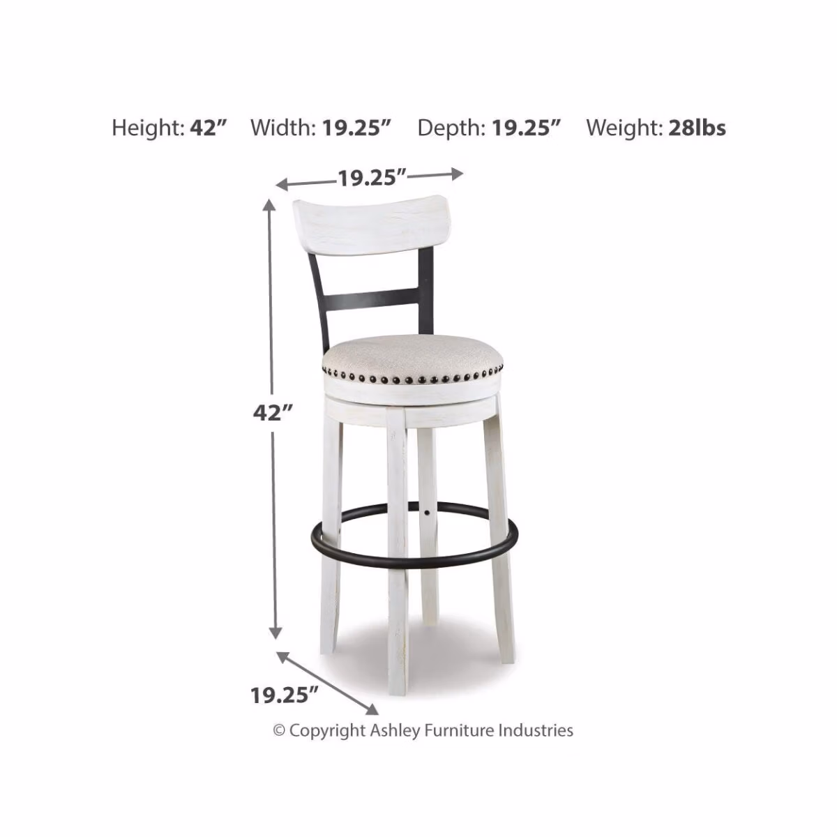 Valebeck Bar Height Bar Stool - Image 5