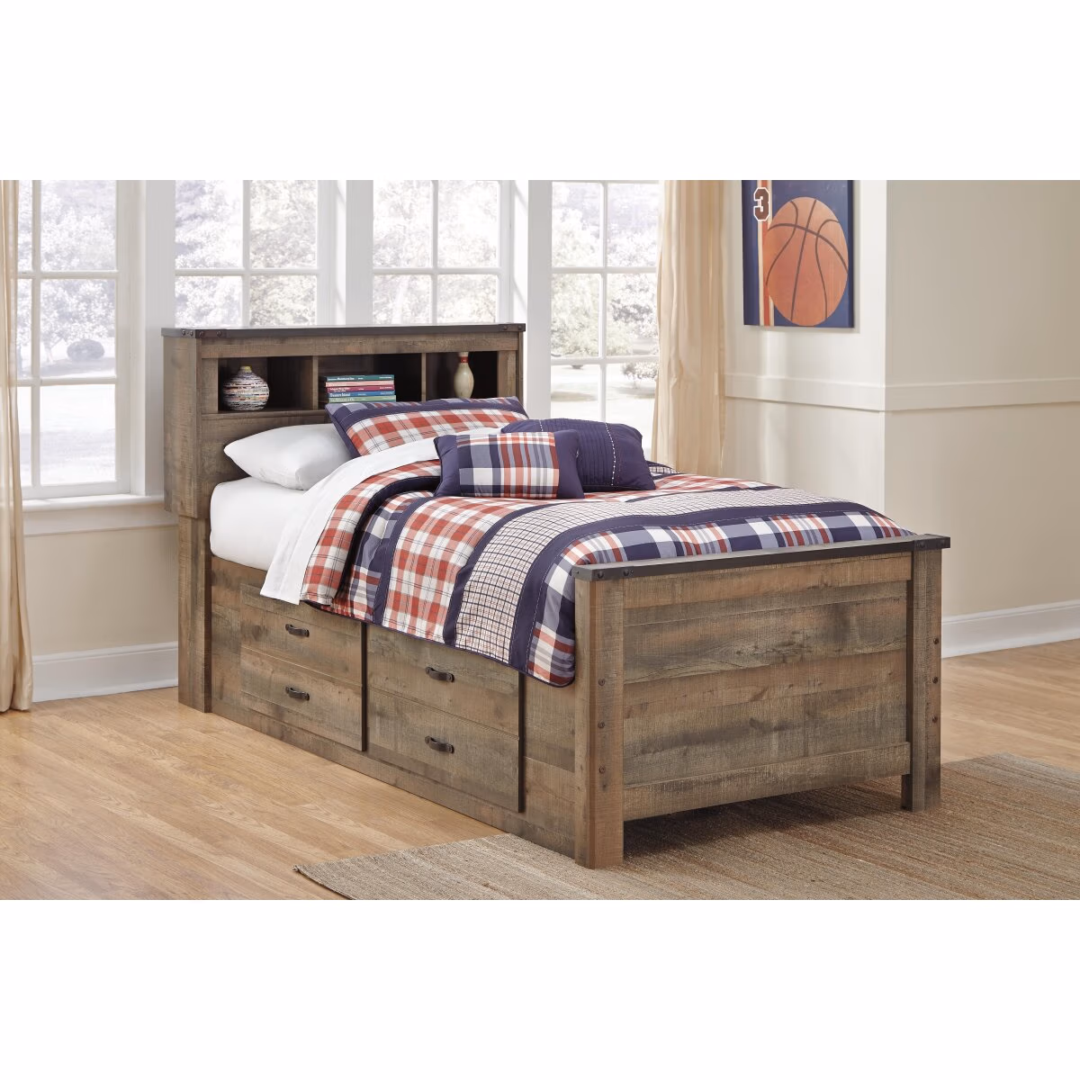 Trinell Twin Bookcase Storage Bed, Dresser and Nightstand - Image 9