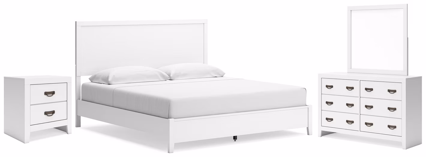 68bc6499cb8823819cb5d8583fc7473e Binterglen King Panel Bed, Dresser, Mirror and Nightstand - Image 1
