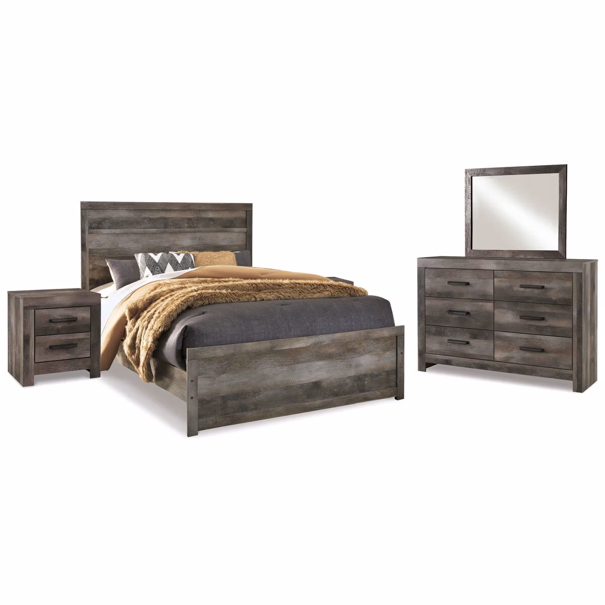 Wynnlow Queen Panel Bed, Dresser, Mirror and 2 Nightstands - Image 2