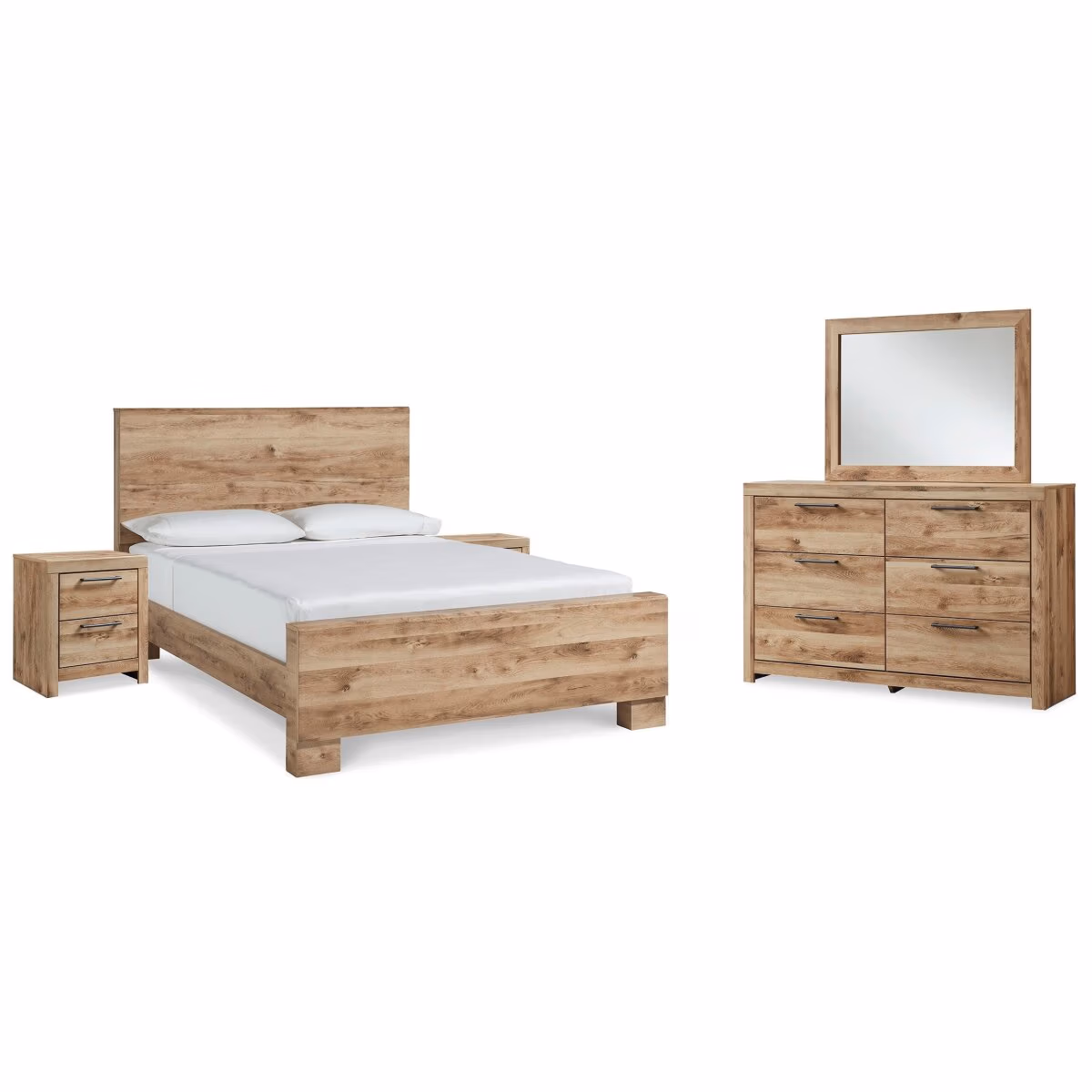 Hyanna King Panel Bed, Dresser, Mirror and 2 Nightstands - Image 2