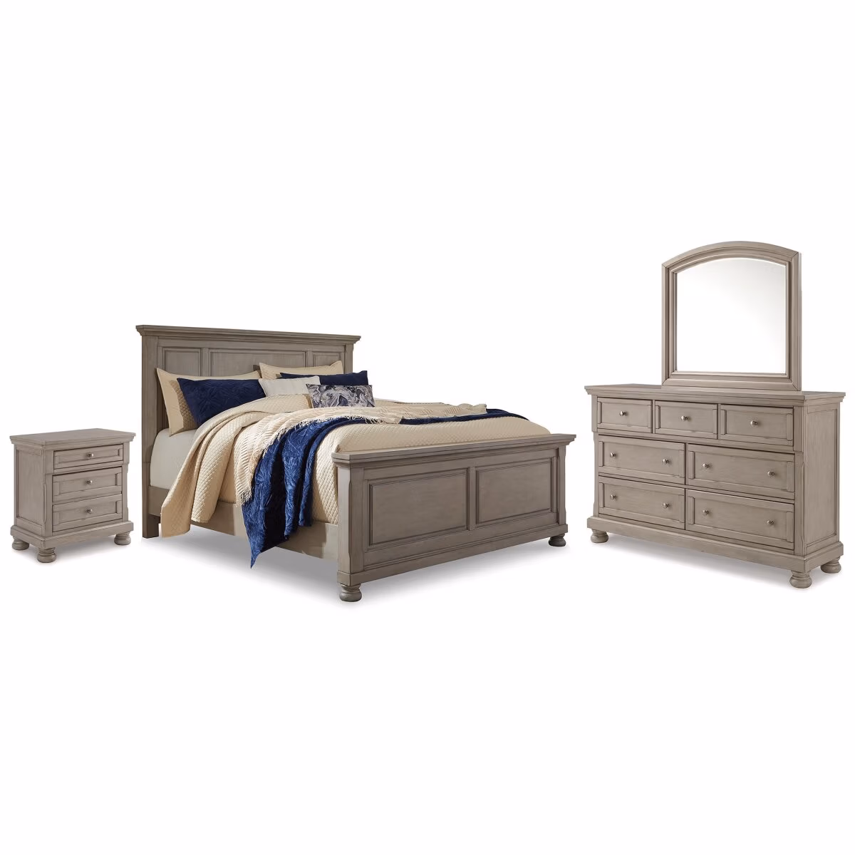 Lettner King Panel Bed with Dresser, Mirror and Nightstand - Image 2