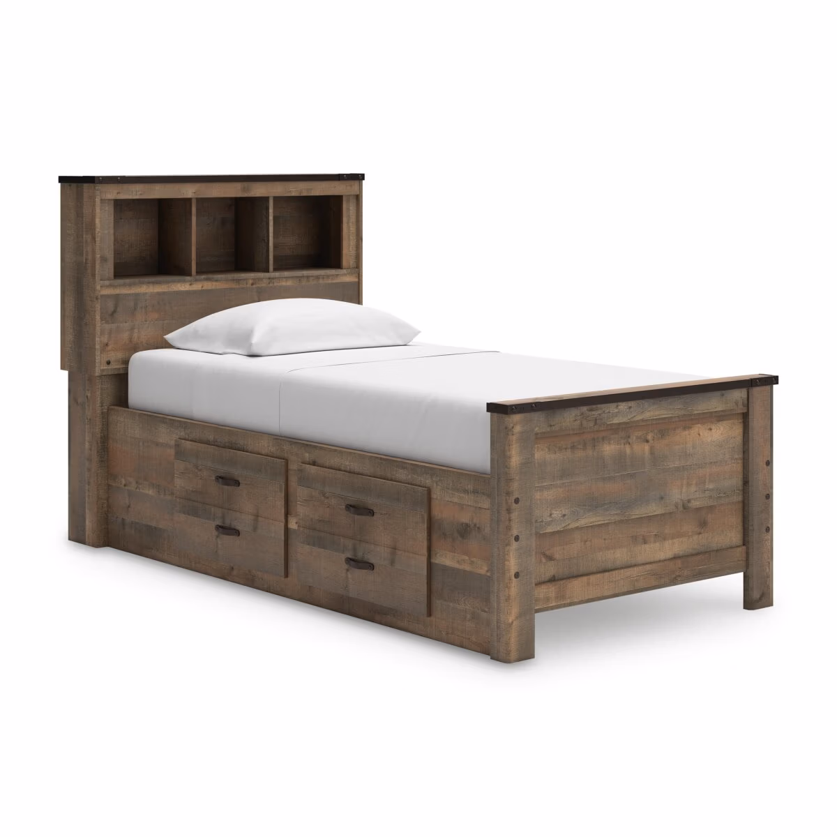 Trinell Twin Bookcase Storage Bed, Dresser and Mirror - Image 4