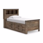 Trinell Twin Bookcase Storage Bed, Dresser and Mirror - Image 4