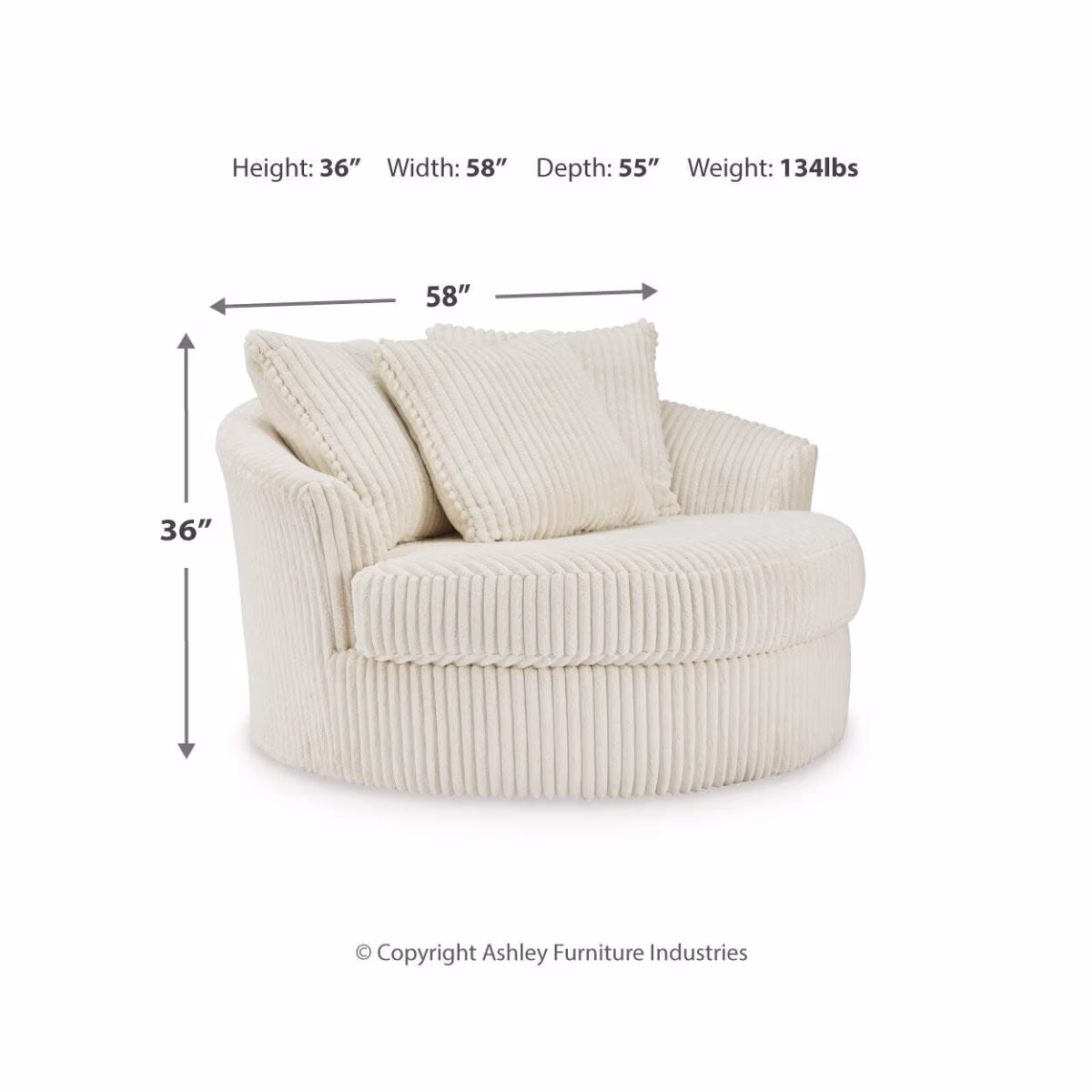 Lindyn Oversized Swivel Accent Chair - Image 7