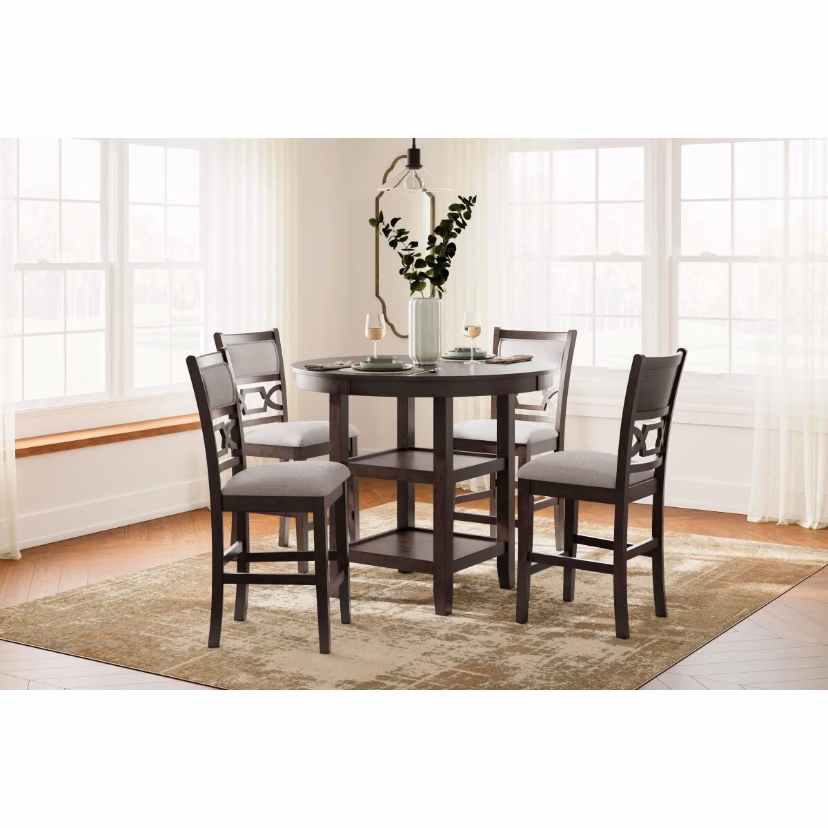 Langwest Counter Height Dining Table and 4 Barstools (Set of 5) - Image 3