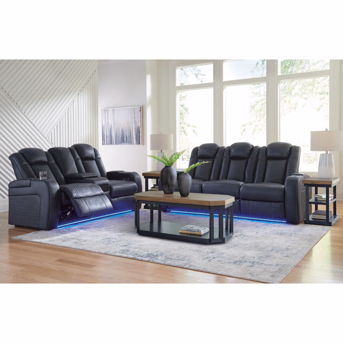 Fyne-Dyme Power Reclining Sofa, Loveseat and Recliner - Image 2