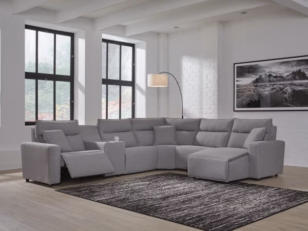 Modmax II 6-Piece Power Reclining Sectional with Chaise and Console - Image 3