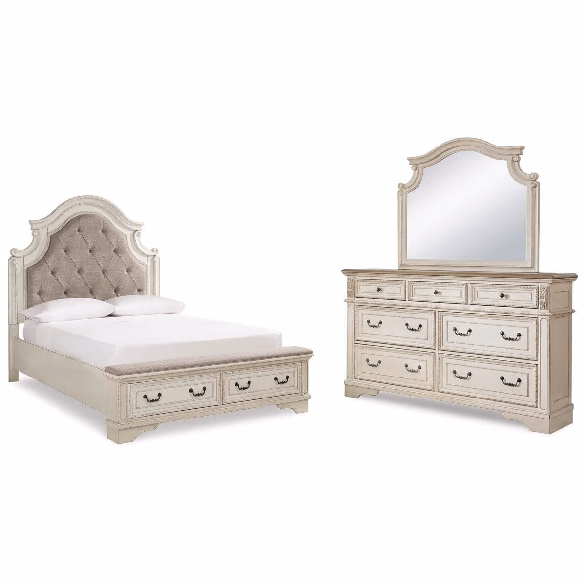 Realyn Queen Storage Bed, Dresser and Mirror - Image 2