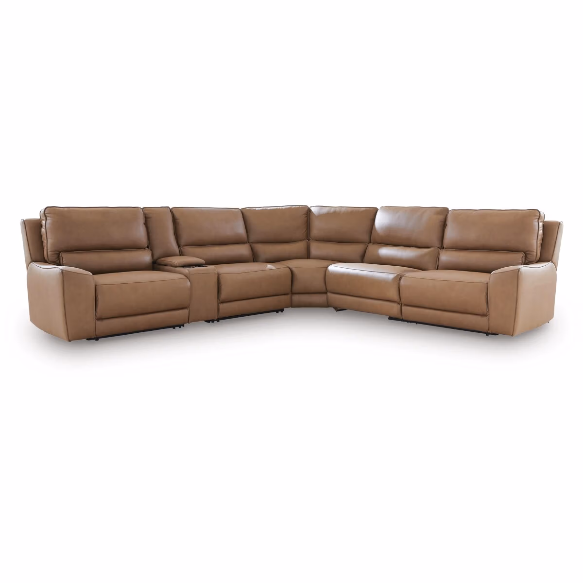 DeepWakes 6-Piece Reclining Sectional with Storage Console - Image 2