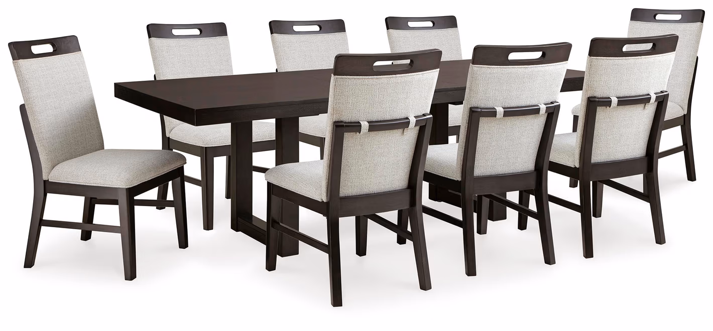 6df022b99ec1a62a539191aa3a27f338 Neymorton Dining Table and 8 Chairs - Image 1