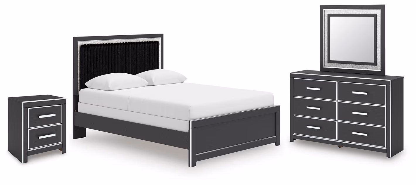 Zuraleus Queen Panel Bed, Dresser, Mirror and Nightstand