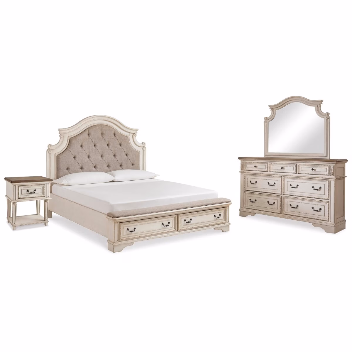 Realyn King Storage Bed, Dresser, Mirror and Nightstand - Image 2