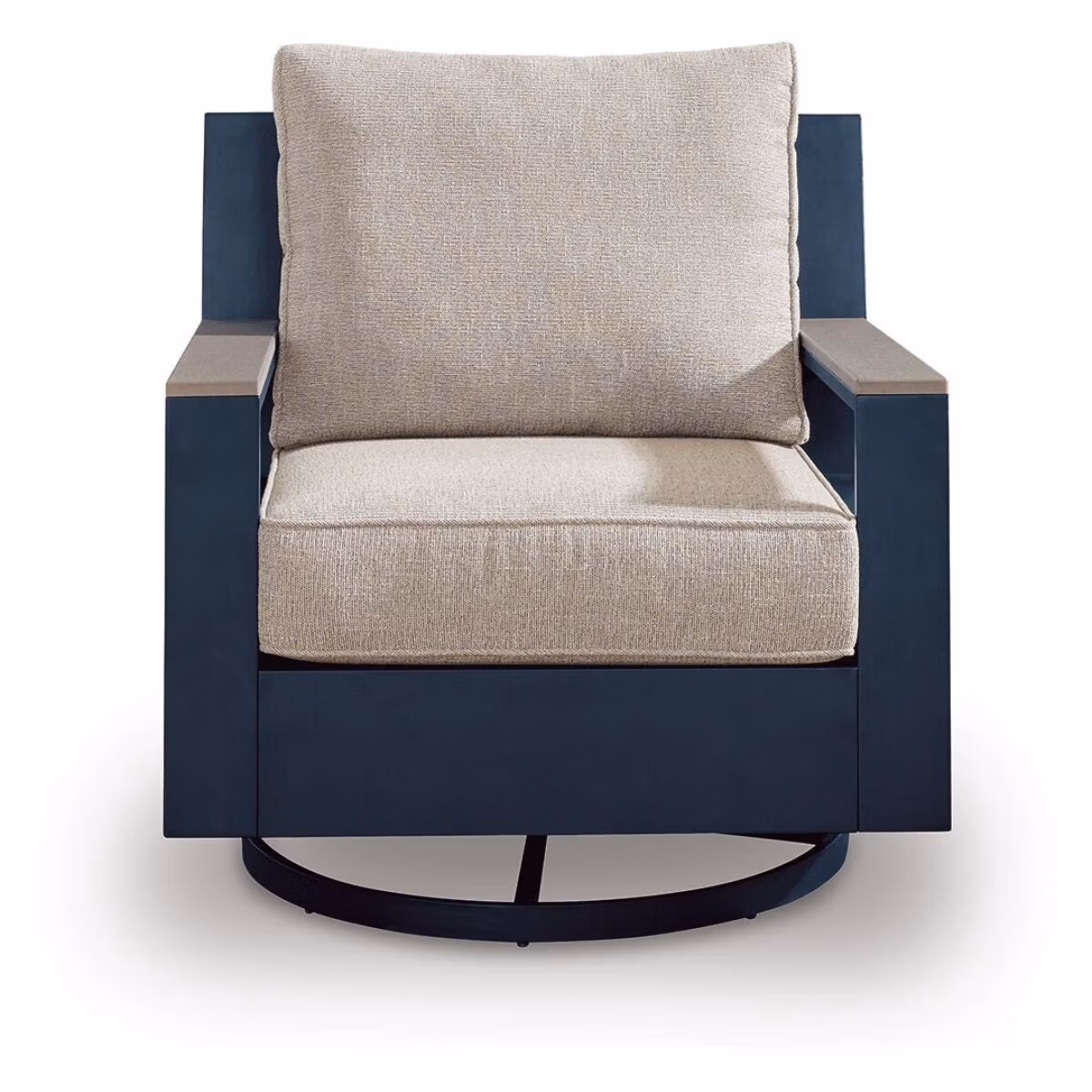 East Beach Outdoor Swivel Glider Chair with Cushion - Image 4