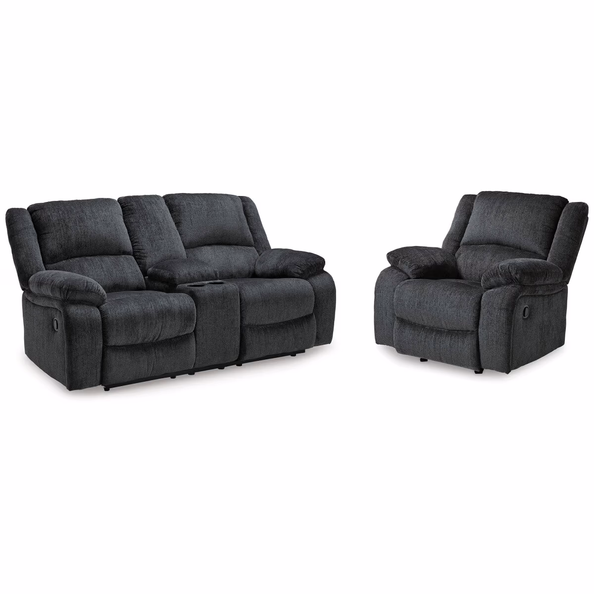 Draycoll Reclining Loveseat with Console and Recliner - Image 2