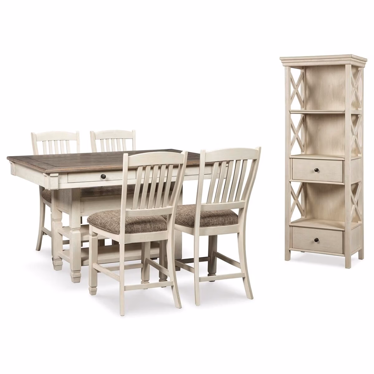 Bolanburg Counter Height Dining Table and 4 Barstools with Display Cabinet - Image 2