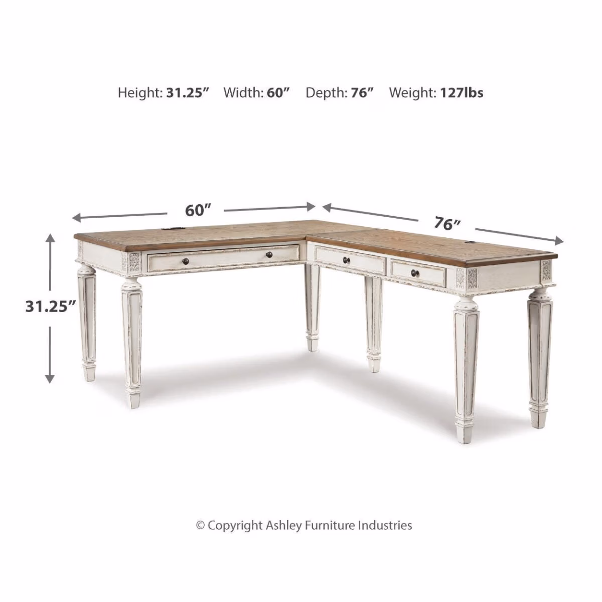Realyn Home Office Desk and Bookcase - Image 10
