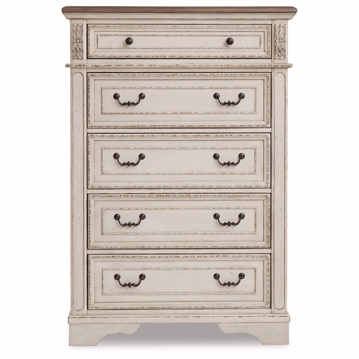 Realyn Queen Upholstered Bed, Dresser, Mirror, Chest and Nightstand - Image 9