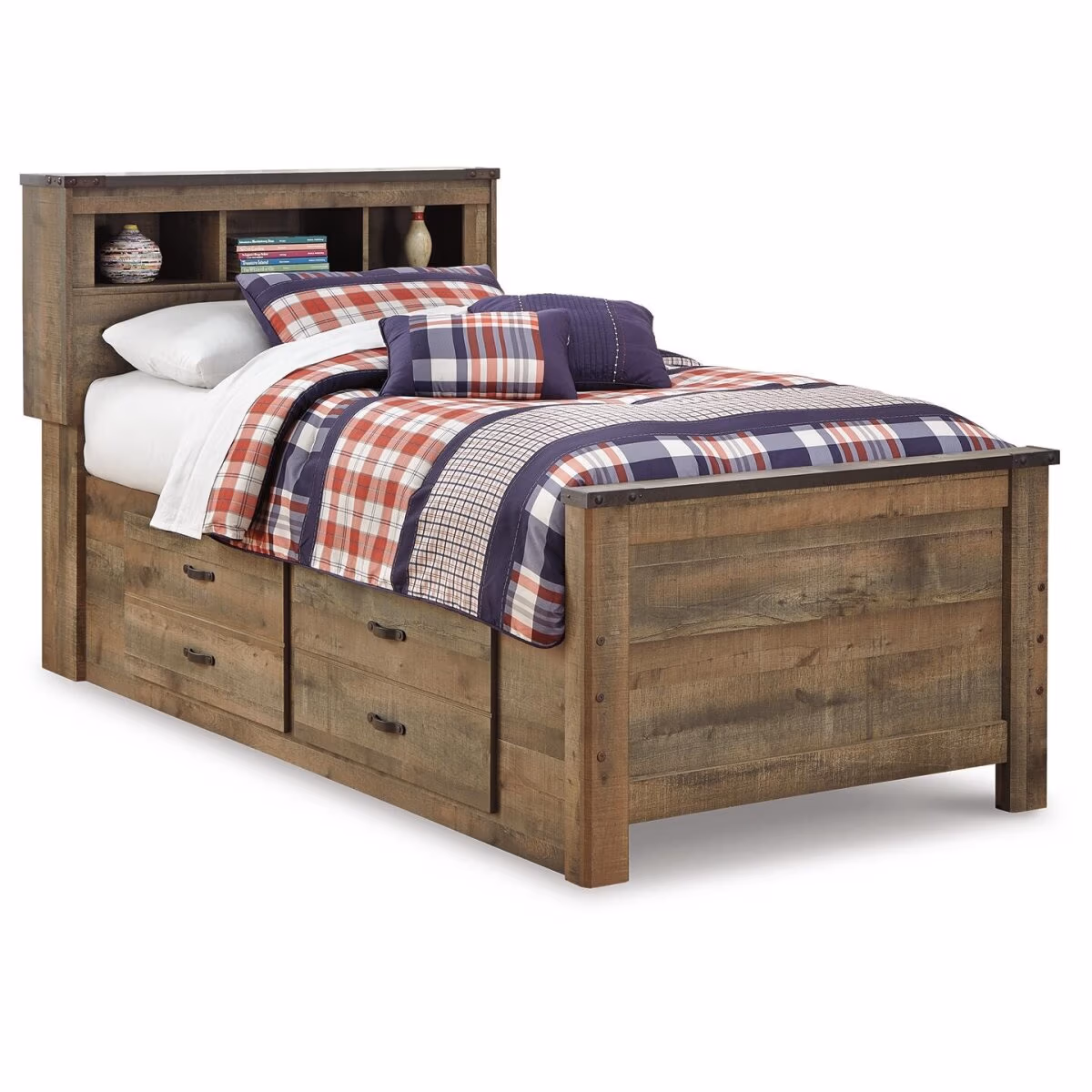 Trinell Twin Bookcase Storage Bed, Dresser and Nightstand - Image 5