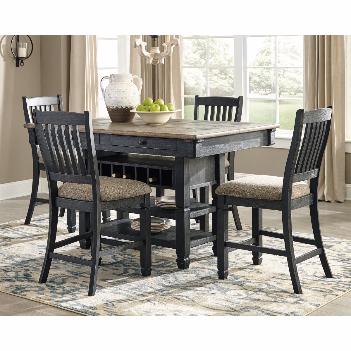 Tyler Creek Counter Height Dining Table and 4 Barstools with Server - Image 14