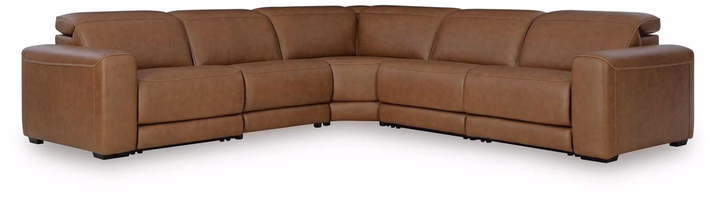 72c7161c7928df36a50f6299d840048c Magic Man 5-Piece Power Reclining Sectional - Image 1