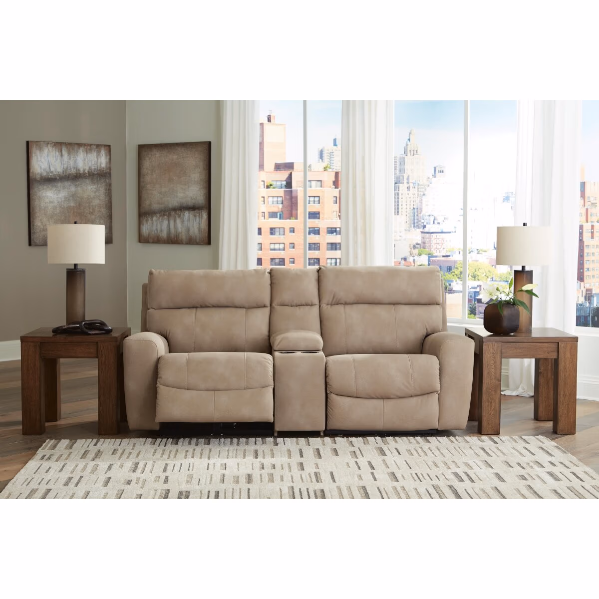 Next-Gen Durapella 3-Piece Power Reclining Sectional Loveseat with Console - Image 4