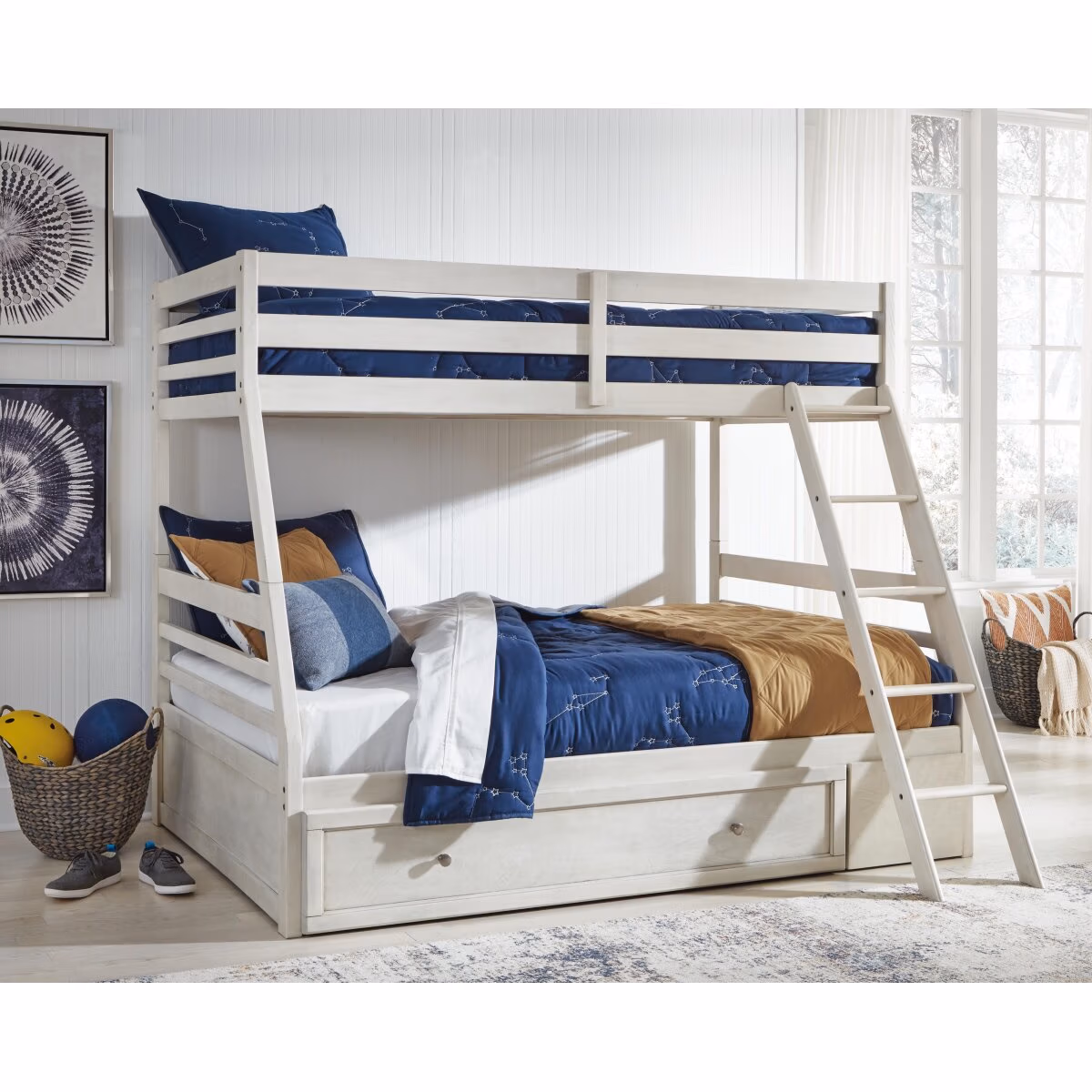 Robbinsdale Twin over Full Bunk Bed with Storage - Image 2