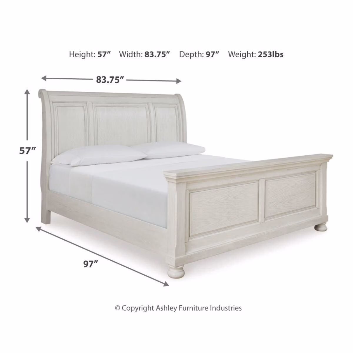 Robbinsdale King Sleigh Bed, Dresser and Mirror - Image 9