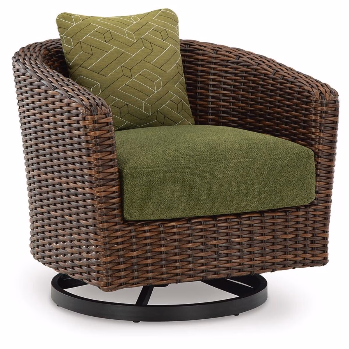 Horizon Hall Outdoor Swivel Lounge Chair with Cushion - Image 4